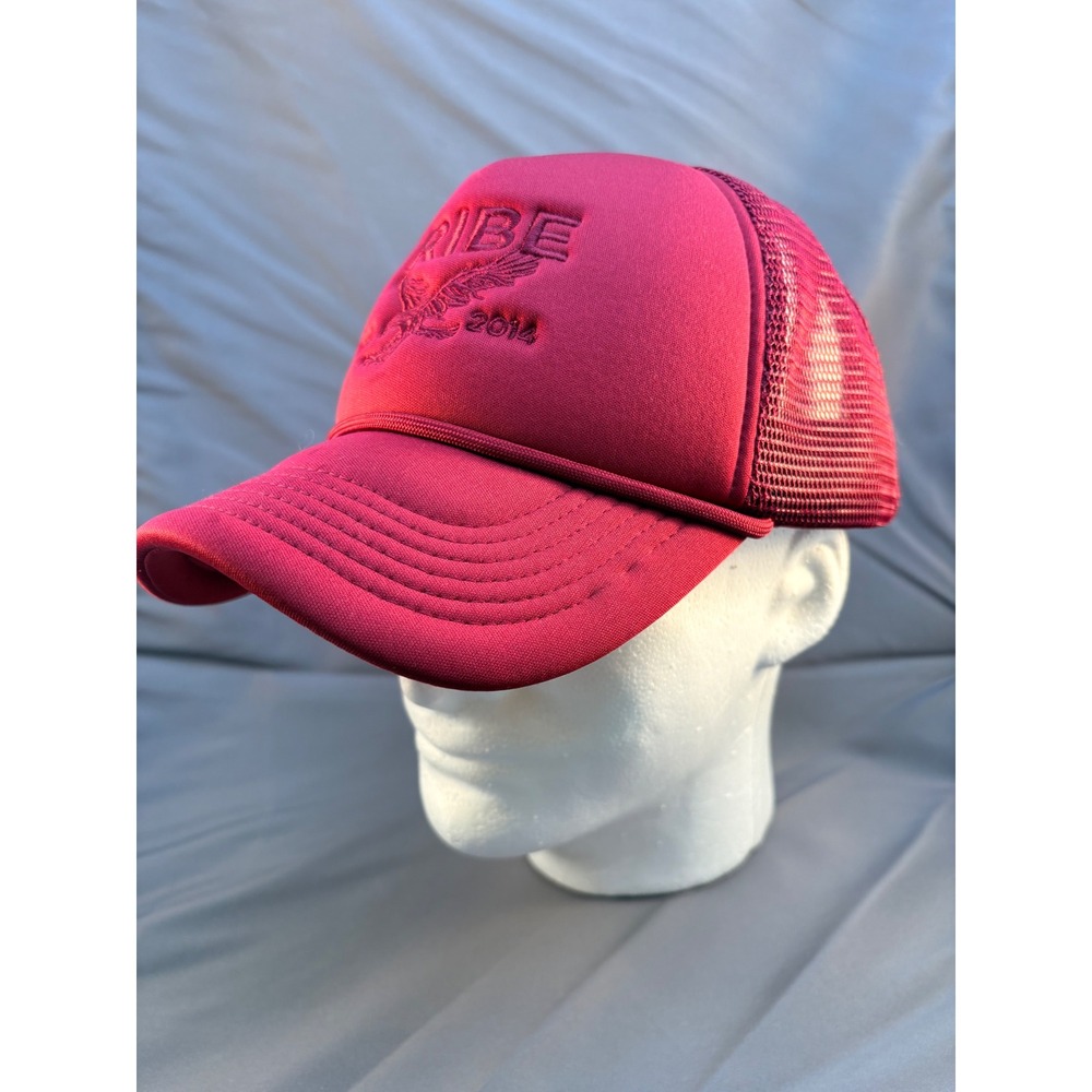 Tribe Kelley Burgundy Eagle Trucker Hat USA 2014 Mesh Snapback Cap Maroon